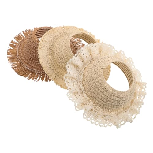 KOMBIUDA 3 Stück Handgewebte Offene Strohhüte mit Breiter Krempe Stylische Accessoires für DIY Projekte Puppen Tea Partys und Foto Requisiten KOMBIUDA 3 Stück Handgewebte Offene Strohhüte mit Breiter Krempe Stylische Accessoires für DIY Projekte Puppen Tea Partys und Foto Requisiten von KOMBIUDA