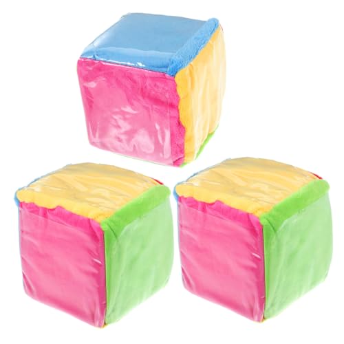 KOMBIUDA 3 Stück Jumbo Würfel mit Transparenten Kartentaschen Weiche Würfel aus Stoff für Lernspielzeug Mathematik und Logischem Denken für Karten von KOMBIUDA