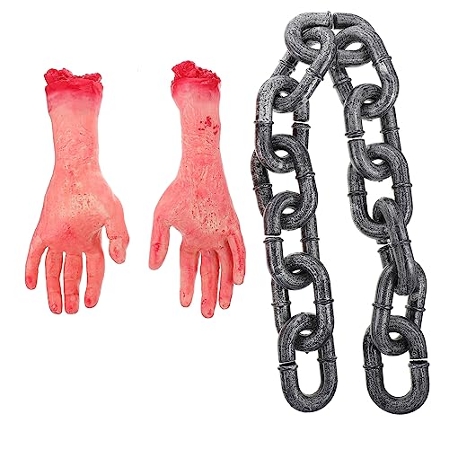 KOMBIUDA Gebrochene Halloween-falsche Hände 3-teilige Körperteile Dekoration Gruselige Streichhände Für Party Halloween-Requisiten von KOMBIUDA