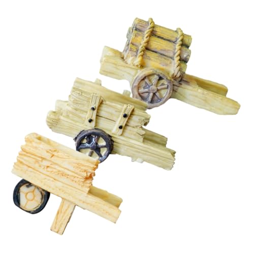 KOMBIUDA 3 Stück Micro-Landscape-Schubkarre rollender Blumenständer Weihnachtsschmuck Gartenwagen für den Außenbereich Pflanzenwagen für draußen Harz KOMBIUDA 3 Stück Micro-Landscape-Schubkarre rollender Blumenständer Weihnachtsschmuck Gartenwagen für den Außenbereich Pflanzenwagen für draußen Harz von KOMBIUDA