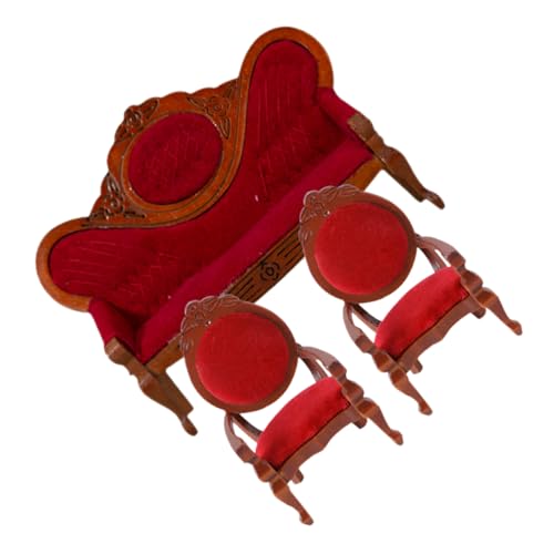 KOMBIUDA 3 Stück Pfirsich Sessel Couches Sofas Tiny Homes Puppenhausmöbel Kleines Winzige Häuser Kleines Zartes Mini Sofa Mini Hausmöbel Mini Sofa Möbel von KOMBIUDA