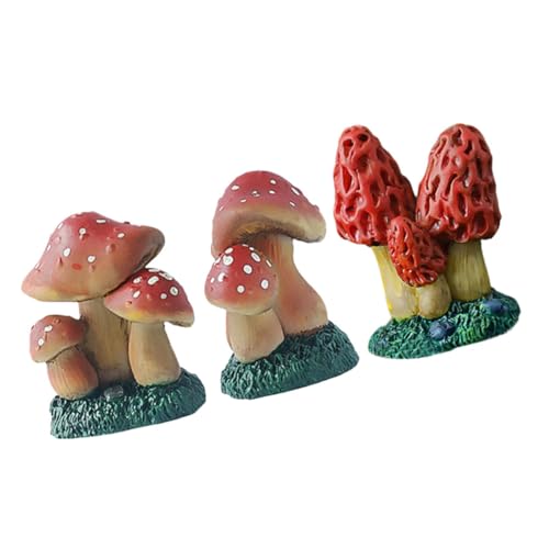 KOMBIUDA 3 Stück Pilzfiguren Aus Kunstharz Dekorative Fliegenpilze Mini Figurentöpfe Feenzwerg Dekoration Kleine Ornamente Künstliche Kleine Pilze Künstlicher Bonsai Für Den Innen KOMBIUDA 3 Stück Pilzfiguren Aus Kunstharz Dekorative Fliegenpilze Mini Figurentöpfe Feenzwerg Dekoration Kleine Ornamente Künstliche Kleine Pilze Künstlicher Bonsai Für Den Innen von KOMBIUDA