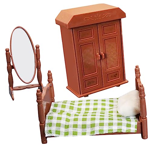 KOMBIUDA 3 Stück Puppenhausbett Miniaturen Puppe Wohnkultur Filigranes Miniaturmodell Miniaturmodell Verschleißfestes Miniaturmodell Puppenzubehör Mini- Stoff von KOMBIUDA