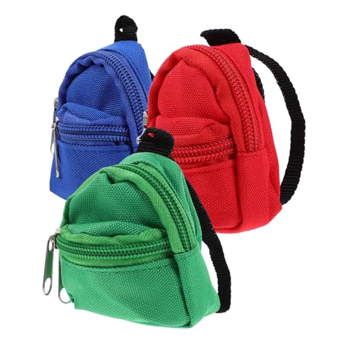 KOMBIUDA 3stücke Miniatur Puppen Rucksack Modelle Bunte Schulranzen Für Puppenhaus Dekoration Für Kinderzimmer Und Kreative Spielumgebungen von KOMBIUDA
