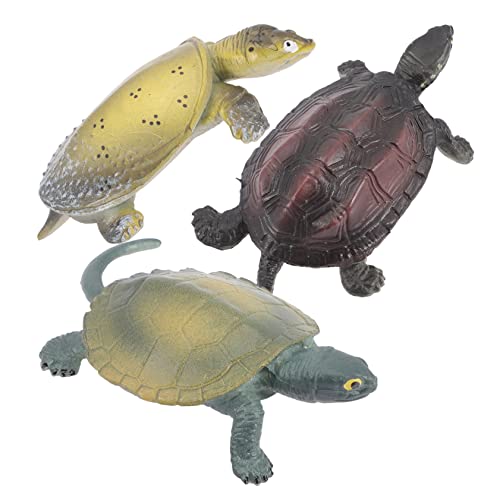 KOMBIUDA 3 Stück Schildkrötenmodell Schildkrötenspielzeug Lernspielzeug Meerestiere Für Schildkröten Badespielzeug Schildkröten Ornament Desktop Schildkrötenmodell Realistische von KOMBIUDA