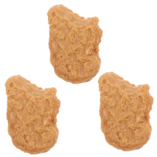 KOMBIUDA 3 Stück Simuliertes Chicken-Nugget-Modell Klumpen Party künstlich Shop Display Mini falsches Huhn realistisches Huhn lebensechtes Kunstfleischmodell PVC Brown KOMBIUDA 3 Stück Simuliertes Chicken-Nugget-Modell Klumpen Party künstlich Shop Display Mini falsches Huhn realistisches Huhn lebensechtes Kunstfleischmodell PVC Brown von KOMBIUDA