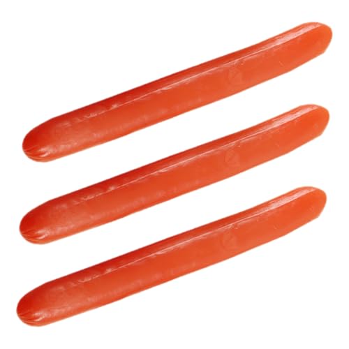KOMBIUDA 3 Stück Simuliertes Schinkenwurstmodell Simulations-hot-Dog-Modell Falsches Essen Simulierte Wurst Gefälschter Hot Dog Gefälschtes Lebensmittelmodell Prop Essen PVC von KOMBIUDA