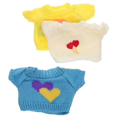 KOMBIUDA 3 Stück Spielzeugzubehör Puppenkleidung Plüschtierkleidung kleines Plüschbärenpuppenkostüm austauschbare Bärenkleidung Puppenkleidung zur Dekoration Garn von KOMBIUDA