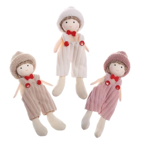 KOMBIUDA 3-TLG Schlüsselanhänger Strickmütze Jungen-plüschpuppenanhänger Hosenband Dekorative Marionette Kinder Spielzeug Partydeko Schlafzimmerpuppe von KOMBIUDA