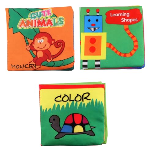KOMBIUDA 3 Stück Teiliges Fühlbuch aus Waschbarem Reißfestem mit Crinkle Papier Pädagogisches Lernbuch für Neugeborene Farb und Tiererkennung Frühes KOMBIUDA 3 Stück Teiliges Fühlbuch aus Waschbarem Reißfestem mit Crinkle Papier Pädagogisches Lernbuch für Neugeborene Farb und Tiererkennung Frühes von KOMBIUDA
