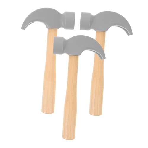 KOMBIUDA 3 Stück Teiliges Holzhammer Spielset für Montessori Inspiriert Robustes Holz und Realistische Simulation für Sensorisches Lernen für Geburtstagsfeiern und Kreatives Rollenspiel von KOMBIUDA