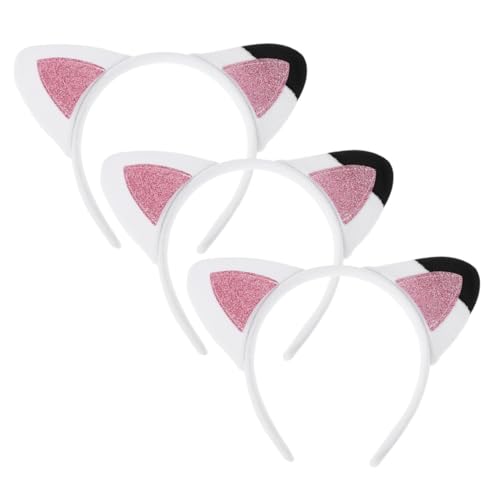 KOMBIUDA 3 Stück Teiliges Katzenohren Haarband Weiches Charmantes Stirnband mit Weißem Bequemes Accessoire für Halloween Mottoparty und Cosplay Leichtes Design für Langanhaltenden KOMBIUDA 3 Stück Teiliges Katzenohren Haarband Weiches Charmantes Stirnband mit Weißem Bequemes Accessoire für Halloween Mottoparty und Cosplay Leichtes Design für Langanhaltenden von KOMBIUDA