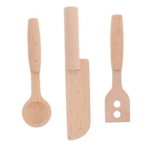 KOMBIUDA 3 Stück Teiliges Kinderküchen Set Holzspielzeug mit Kochutensilien und Realistischen Schneidwerkzeugen für Kleinkinder zum Schneiden von Obst Gemüse Salaten und Backen KOMBIUDA 3 Stück Teiliges Kinderküchen Set Holzspielzeug mit Kochutensilien und Realistischen Schneidwerkzeugen für Kleinkinder zum Schneiden von Obst Gemüse Salaten und Backen von KOMBIUDA