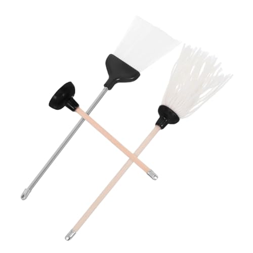 KOMBIUDA 3 Stück Teiliges Miniatur Reinigungsset für Puppenhaus Realistisches Mop und Besen Set mit Toilettenpümpel für Puppenhaus Badezimmer und Wäscherei Zubehör KOMBIUDA 3 Stück Teiliges Miniatur Reinigungsset für Puppenhaus Realistisches Mop und Besen Set mit Toilettenpümpel für Puppenhaus Badezimmer und Wäscherei Zubehör von KOMBIUDA