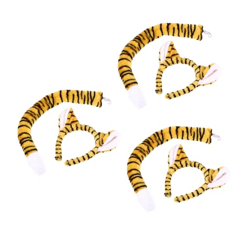KOMBIUDA 3-teiliges -haarband Mit Tierschwanz – Tiger-stirnband Mit Für Partys Und Kostüme KOMBIUDA 3-teiliges -haarband Mit Tierschwanz – Tiger-stirnband Mit Für Partys Und Kostüme von KOMBIUDA