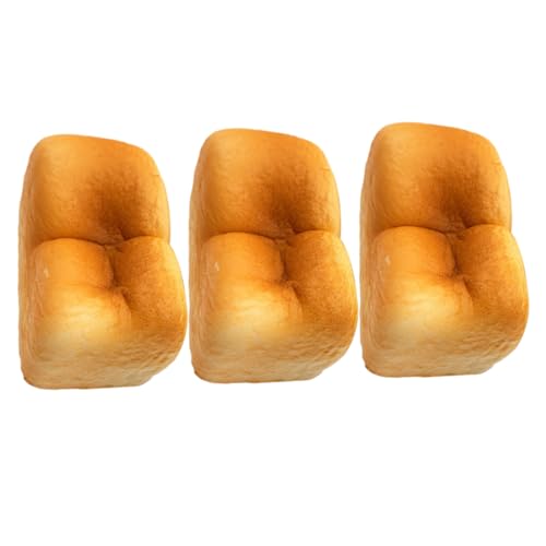 KOMBIUDA Toast-Spielzeug Simulations-Lebensmittel Dekorative Lebensmittelimitate Anhänger Aus Toastbrot Lustiges Lebensmittel Hängende Schlüsselanhänger-Dekoration von KOMBIUDA