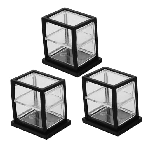 KOMBIUDA 3 Stück Transparente Vitrine Puppenhaus-Miniatur-Kuchenschrank klein winzig minikühlschrank tortendeko Einschulung Puppenhaus Kuchenschrank Dollhouse -Lieferungen Abs Schwarz KOMBIUDA 3 Stück Transparente Vitrine Puppenhaus-Miniatur-Kuchenschrank klein winzig minikühlschrank tortendeko Einschulung Puppenhaus Kuchenschrank Dollhouse -Lieferungen Abs Schwarz von KOMBIUDA