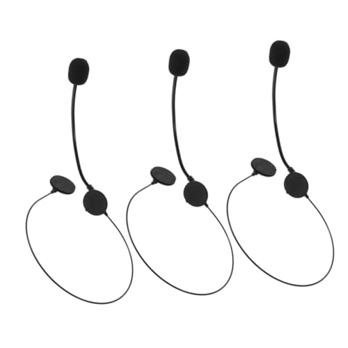 KOMBIUDA 3 Stück gefälschte Kopfhörer-Requisiten Mikrofon-Kostüm-Requisite gefälschtes Mikrofon Cool für mikrofon mikrofone -Mikrofon Cosplay-Versorgung Plastik Black von KOMBIUDA