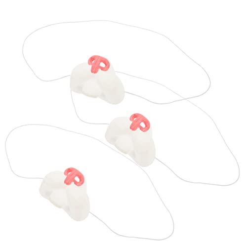 KOMBIUDA 3 Teiliges Kaninchennasen Set Häschen Kostümzubehör Maske Gesicht Zirkushasen Make Up Tiernase Weißes Kaninchen Kostümmasken Aufblasbares Kostüm Katzenmaske von KOMBIUDA