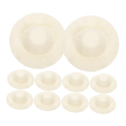 KOMBIUDA 30 Stück Mini-Strohhut deko Kinderkleider dekorative Gegenstände Puppenhut Puppen für Mädchen Puppenhaus Puppenmütze selber Machen kreative Hutverzierung Stoff Beige KOMBIUDA 30 Stück Mini-Strohhut deko Kinderkleider dekorative Gegenstände Puppenhut Puppen für Mädchen Puppenhaus Puppenmütze selber Machen kreative Hutverzierung Stoff Beige von KOMBIUDA