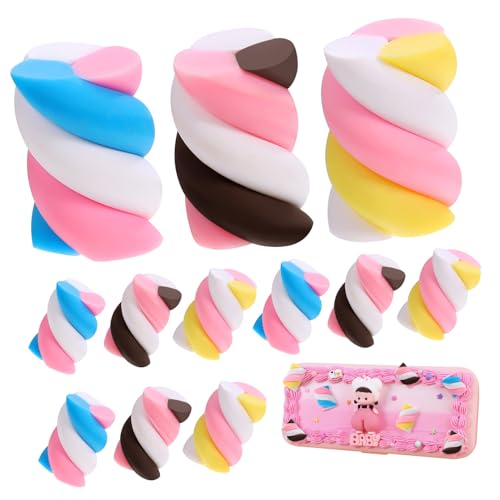 KOMBIUDA 30 Stück Teiliges DIY Bastelset Bonbonform Bunte Farbenfrohe Accessoires für Handyhüllen Stiftemäppchen Scrapbooking und Kreative Dekorationen von KOMBIUDA