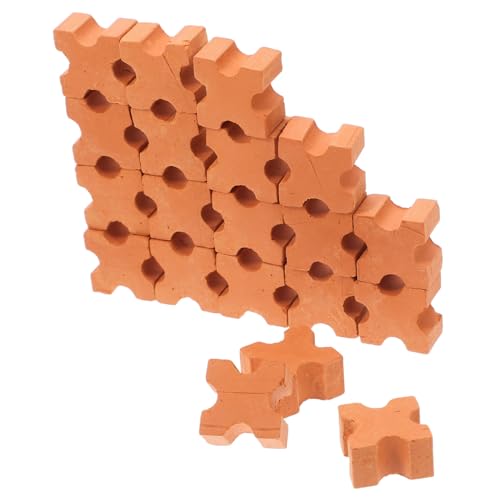 KOMBIUDA 30 Stück Teiliges Mini Ziegelstein Realistische Kleine Bausteine für DIY Puppenhaus Modellbau Sandspielhaus Miniatur Feinmotorik und Räumlichem Denken von KOMBIUDA