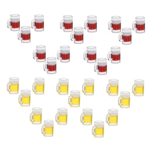 KOMBIUDA 30 Stück Teiliges Miniatur Bierkrüge aus Langlebigem Resin Realistische Klare Mini-gläser für Puppenhaus Bar und Küche als Fotorequisiten und DIY Dekoration für Sammler KOMBIUDA 30 Stück Teiliges Miniatur Bierkrüge aus Langlebigem Resin Realistische Klare Mini-gläser für Puppenhaus Bar und Küche als Fotorequisiten und DIY Dekoration für Sammler von KOMBIUDA