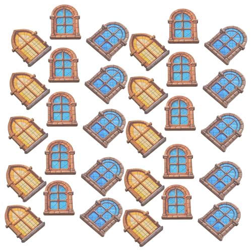 KOMBIUDA 30 Stück Teiliges Miniatur Holzfensterrahmen für Puppenhäuser Unbehandelte Nachhaltige Holzmöbel Präzise Maße für Einfache Montage DIY Bemalbar für Miniatur Dekoration und von KOMBIUDA