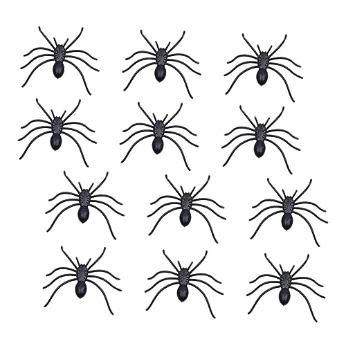 KOMBIUDA 30 Stück weiches Spinnenspielzeug gefälschte Spinnen Plüsch kleine falsche Spinnen Halloween Dekoration Halloween-Dekoration Halloween-Schmuck Halloween -Ornamente Plastik Black von KOMBIUDA