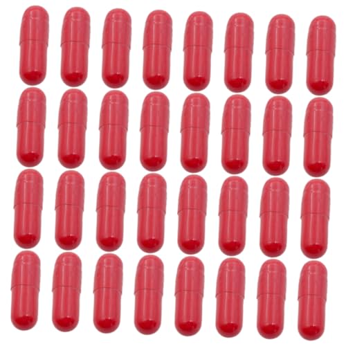 KOMBIUDA 32 Stück Halloween-Kunstblutkapseln gefälschte Pillenkapseln Horror Make -up Halloween Fake Blood Halloween Scherzartikel Halloween-Partygeschenk gefälschtes Blutplasma Karminrot von KOMBIUDA