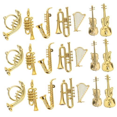KOMBIUDA 35 Stück Teiliges Mini Musikinstrumente Set für Puppenhäuser Detailgetreue Miniatur Gitarre Violine Trompete und Klavier Vielseitige Weihnachtsbaum und Dekorationsornamente KOMBIUDA 35 Stück Teiliges Mini Musikinstrumente Set für Puppenhäuser Detailgetreue Miniatur Gitarre Violine Trompete und Klavier Vielseitige Weihnachtsbaum und Dekorationsornamente von KOMBIUDA