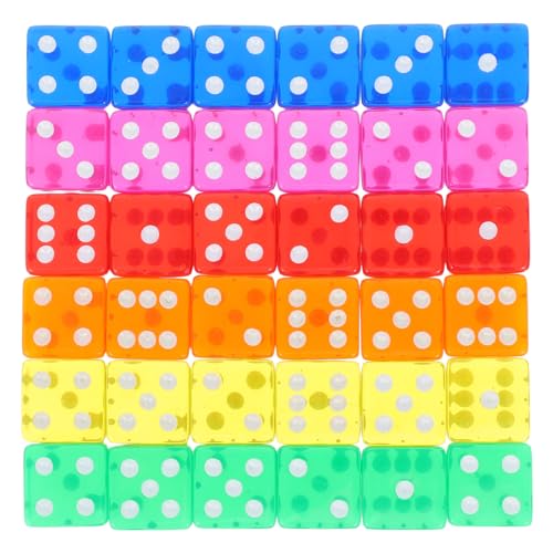 KOMBIUDA 36 Stück Transparente Seitige Acrylwürfel für Brettspiele Matheunterricht und Partyaktivitäten für Lernspiele und Unterhaltsame Spieleabende KOMBIUDA 36 Stück Transparente Seitige Acrylwürfel für Brettspiele Matheunterricht und Partyaktivitäten für Lernspiele und Unterhaltsame Spieleabende von KOMBIUDA