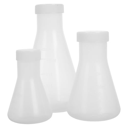 KOMBIUDA Kleiner Messbecher Kunststoffkolben Labor 50 Ml 100 Ml Erlenmeyerkolben von KOMBIUDA