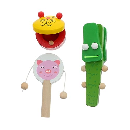 KOMBIUDA 3St Holz Musik kinderinstrumente musikinstrumente holzspielsachen Rattle Kastagnetten interessante Instrumentenspielzeuge erlesene Percussion-Instrumente hölzern KOMBIUDA 3St Holz Musik kinderinstrumente musikinstrumente holzspielsachen Rattle Kastagnetten interessante Instrumentenspielzeuge erlesene Percussion-Instrumente hölzern von KOMBIUDA