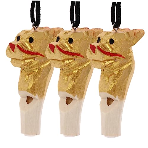 KOMBIUDA 3St Holzgeschnitzte Tierpfeife holzspielzeug toys kleinkinder Kreatives Lernpfeife für Kleinkinder Tierpfeife Kindergeschenk hölzern Golden KOMBIUDA 3St Holzgeschnitzte Tierpfeife holzspielzeug toys kleinkinder Kreatives Lernpfeife für Kleinkinder Tierpfeife Kindergeschenk hölzern Golden von KOMBIUDA