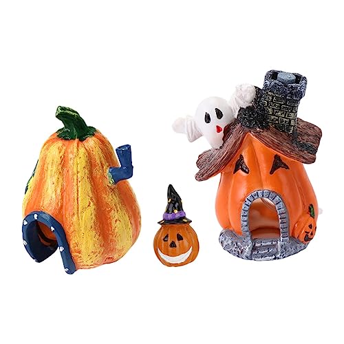 KOMBIUDA Kürbis-spukhaus-Dekoration Für Aquarium Halloween-Aquarium Aus Harz Einfach Zu Reinigen Und Sicher Für Fische von KOMBIUDA