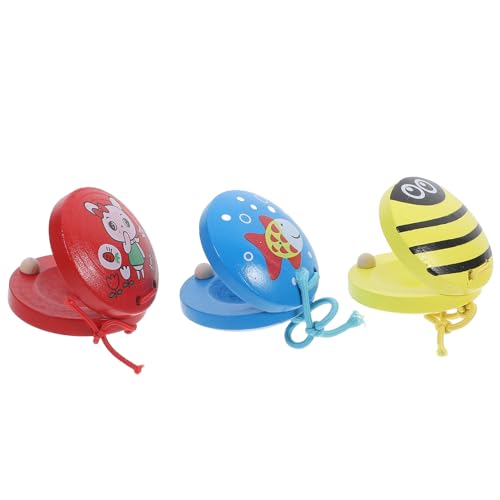 KOMBIUDA 3st Cartoon Tier Kastagnetten Lustige Kastagnettenspielzeuge Percussion- Für Musik Kleine Spielzeuge Cartoon- Interessantes Instrument Hölzern KOMBIUDA 3st Cartoon Tier Kastagnetten Lustige Kastagnettenspielzeuge Percussion- Für Musik Kleine Spielzeuge Cartoon- Interessantes Instrument Hölzern von KOMBIUDA