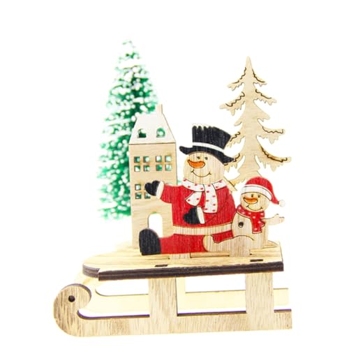 KOMBIUDA 3st Feiertagspuppendekorationen Weihnachtsdeko Aus Holz Weihnachtsfiguren Weihnachtsschmuck Für Den Schreibtisch Weihnachtsmann Aus Holz Puzzletisch Bambus Hölzern Ornamente Kind von KOMBIUDA