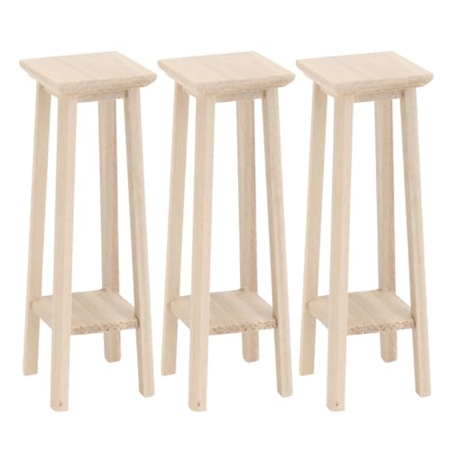 KOMBIUDA 3 Stück Miniatur-blumentopf-Gestell Von Van Holz Mini-pflanzenständer Für Puppenhaus-Dekoration KOMBIUDA 3 Stück Miniatur-blumentopf-Gestell Von Van Holz Mini-pflanzenständer Für Puppenhaus-Dekoration von KOMBIUDA
