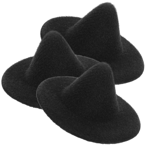KOMBIUDA 3st Mini-zaubererhut Hexenhüte Puppe Kappe Mädchenspielzeug Lustiger Hut Mädchen Minihüte Für Flaschen Miniatur -hexenhut Dekorativer Hexenhut Mini-hüte Eva Black von KOMBIUDA