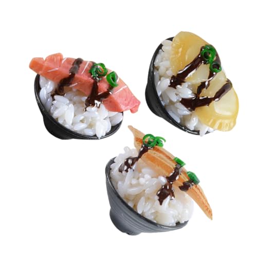 KOMBIUDA 3st Sushi-Simulation Kinderspielzeug Spielspielzeug Vorgeben Essensspielzeug Gefälschte Lebensmittelspielzeuge Lebensmittelspielzeug Sushi- PVC von KOMBIUDA