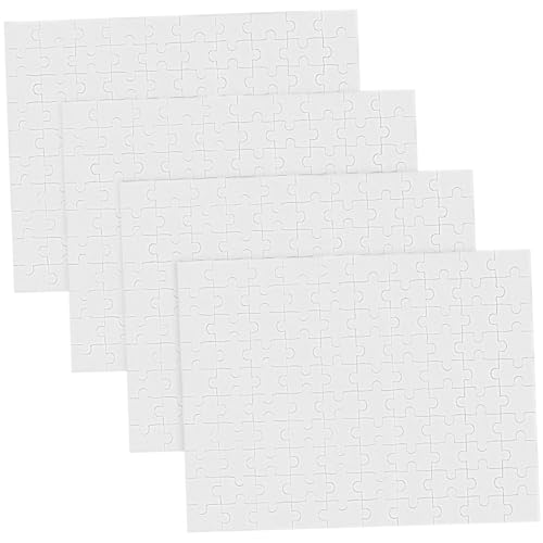 KOMBIUDA 4 Blätter Zeichenrätsel Rätsel Rätsel Zeichnen Von Puzzle-Handwerk Leere Puzzles Leeres Puzzle- DIY-rätsel DIY-versorgung Zubehör Basteln 3D-rätsel Beige Papier von KOMBIUDA