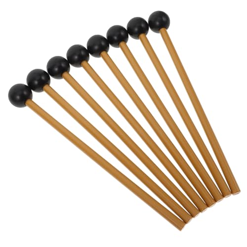 KOMBIUDA 4 Paar Marimbaschlägel Zungentrommelstöcke Kunststoff-/gummispitze Universelle Percussion-Drumsticks für Bühnenauftritte Musikinstrumentenzubehör für Jungen Mädchen und Erwachsene von KOMBIUDA