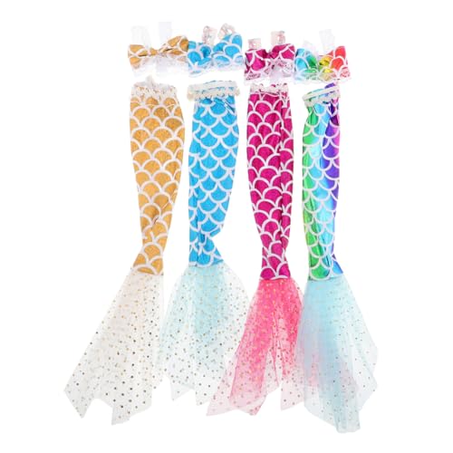 KOMBIUDA 4 Sätze Babypuppenkleidung Puppenhauszubehör Meerjungfrauenschwanzkleid Kleidung Für Puppen Puppe Verkleiden Zubehör Meerjungfrau Kleidung Puppen Anziehen Puppen-Outfits Stoff von KOMBIUDA