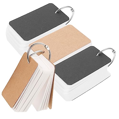 KOMBIUDA 4sätze Lochkarten Blankokarten Für Lernen Individuelle Anpassung Tragbar Aus Dickem Karton Für Schule Und Büro Notizkarten von KOMBIUDA