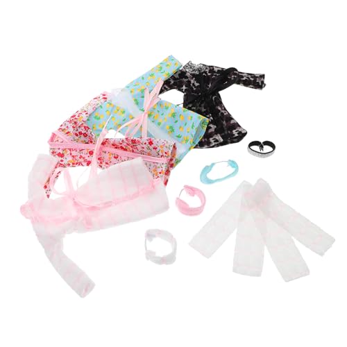 KOMBIUDA Puppen-nachtwäsche-Kollektion 4-in-1-pyjama-bademantel-set Mit Stirnband Für Puppen-ankleidespielset KOMBIUDA Puppen-nachtwäsche-Kollektion 4-in-1-pyjama-bademantel-set Mit Stirnband Für Puppen-ankleidespielset von KOMBIUDA