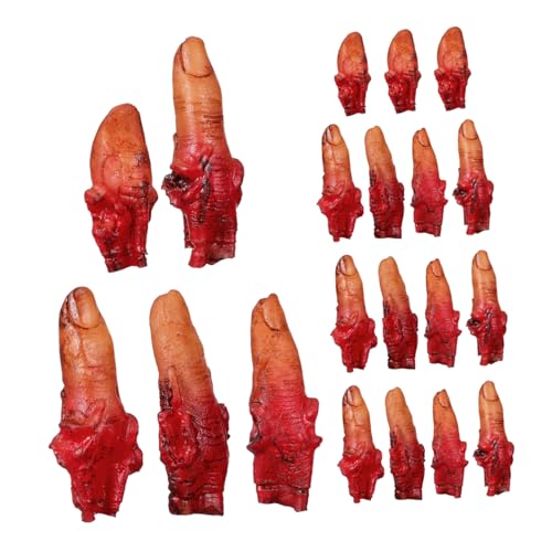 KOMBIUDA 4 Sätze Realistische Blutige Abgetrennte Finger Gruselige Hand-Requisiten für Halloween Party Favor und Haunted House Deko Fake Bloody Severed Finger Set KOMBIUDA 4 Sätze Realistische Blutige Abgetrennte Finger Gruselige Hand-Requisiten für Halloween Party Favor und Haunted House Deko Fake Bloody Severed Finger Set von KOMBIUDA