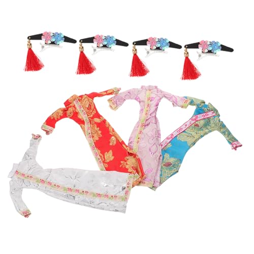 KOMBIUDA 4 Sets Puppen Cheongsam Puppenkleidung Für Dekoratives Puppenkostüm Puppenkleid Für Geblümtes Cheongsam Kleid Für Puppen Schönes Puppenkleid Chinesische Puppenkleidung Aus KOMBIUDA 4 Sets Puppen Cheongsam Puppenkleidung Für Dekoratives Puppenkostüm Puppenkleid Für Geblümtes Cheongsam Kleid Für Puppen Schönes Puppenkleid Chinesische Puppenkleidung Aus von KOMBIUDA