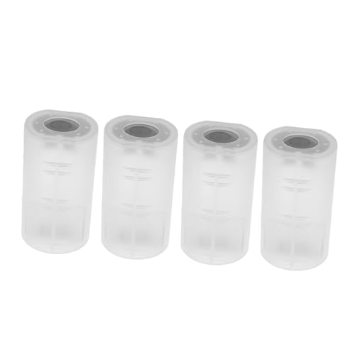 KOMBIUDA 4 Stück 2 Batteriekonverter Batteriebehälter Batterieversorgung Batterieadapter Aa Zu d Batterie Adapter Akku Zubehör Batterierohradapter Batteriehalter Plastik Transparent von KOMBIUDA