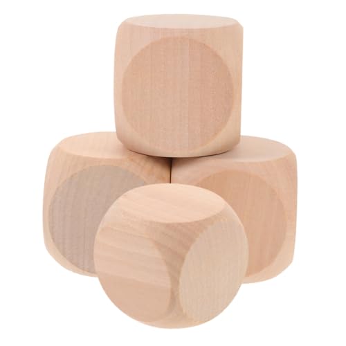 KOMBIUDA Holzwürfel-Set Für 4 Stück Unfertige Große Würfelblöcke Bastelwürfel Für Spiele Leere Holzwürfel Spielzeug KOMBIUDA Holzwürfel-Set Für 4 Stück Unfertige Große Würfelblöcke Bastelwürfel Für Spiele Leere Holzwürfel Spielzeug von KOMBIUDA